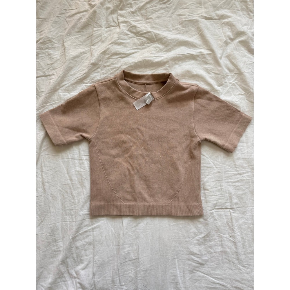Everlane Seamless Ribbed Short Sleeve Top Women's Size XS/S